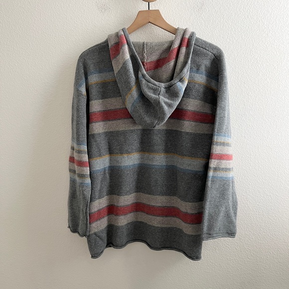Pendleton Striped Hoodie Cotton Sweater - Picture 6 of 12